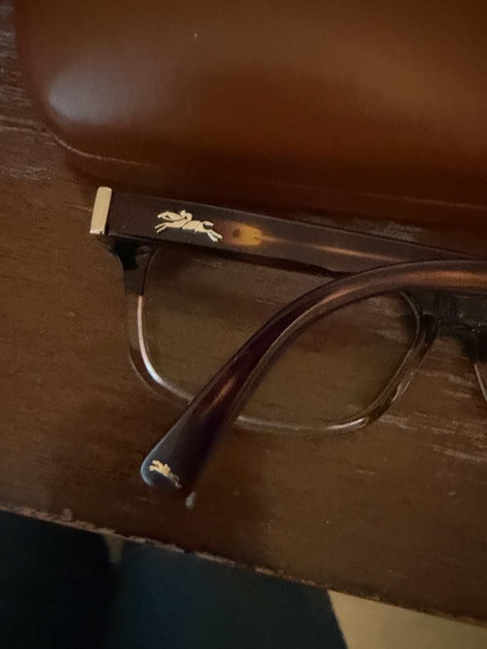 Longchamp Brown tortoise Gradient Rectangular Glasses with logo brown case - Picture 3 of 16